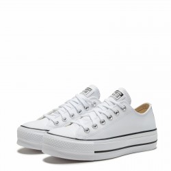 Белые высокие кеды на платформе Converse Chuck Taylor