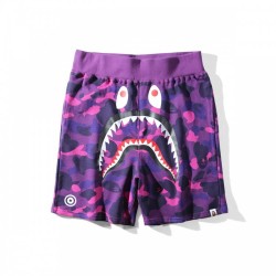 Bape Shark Camo мужские фиолетовые шорты
