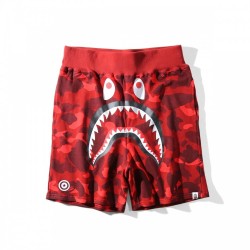 Bape Shark Camo мужские красные шорты