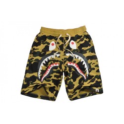 Bape Shark Camo мужские темно-желтые шорты