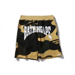 Bape Camo мужские желтые шорты