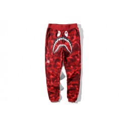 Bape Shark мужские красные брюки