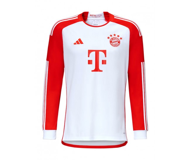 2023-24 FC Bayern Mens Long Sleeve Home Jersey