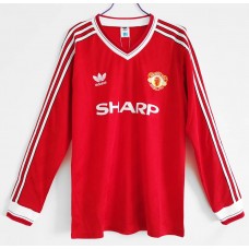 1986-1988 Manchester United FC Long Sleeve Home Retro Jersey 