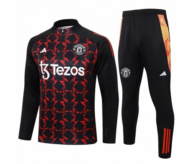 24-25 Manchester United FC Mens Black Training Technical Tracksuit