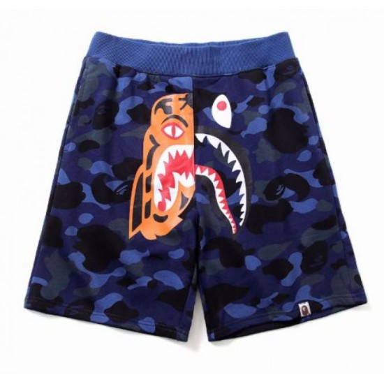 Bape 1/2 Tiger Camo мужские синие шорты