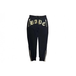 Bape Embroidery мужские черные брюки