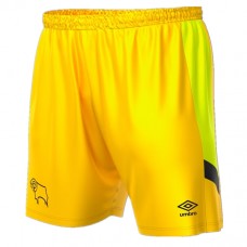 23-24 Derby County Yellow Goalkeeper Shorts
