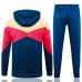 24-25 FC Barcelona Mens Navy Hooded Presentation Tracksuit
