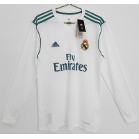 2017-2018 Real Madrid Long Sleeve Home Retro Jersey