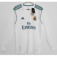 2017-2018 Real Madrid Long Sleeve Home Retro Jersey
