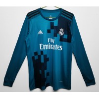 2017-2018 Real Madrid Long Sleeve Third Retro Jersey 