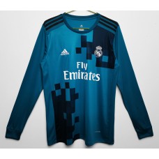 2017-2018 Real Madrid Long Sleeve Third Retro Jersey 