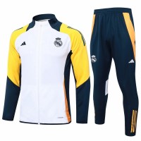 24-25 Real Madrid Mens White Training Presentation Tracksuit