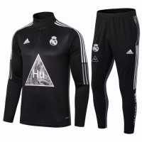 Real Madrid Training Football Tracksuit Human Race Black 2021