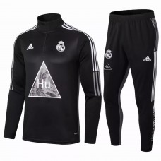 Real Madrid Training Football Tracksuit Human Race Black 2021